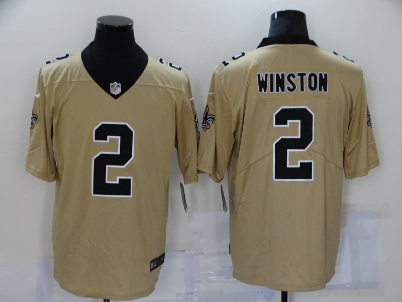 Men New Orleans Saints 2 Winston yellow Nike Limited Player 2021 NFL Jersey